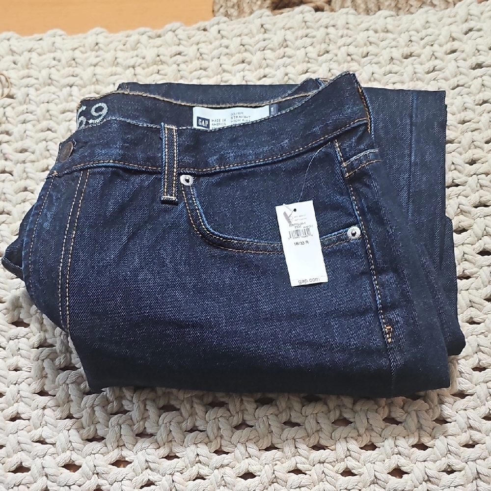 GAP Straight High Rise Women's Jeans NWT Size 33/16R 1969 Limited Edition